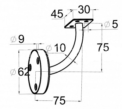 Держатель поручня 386