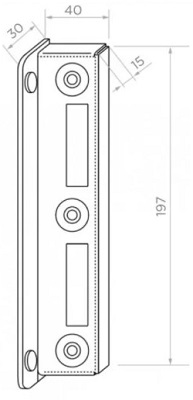 Планка ответная для калитки арт 63230